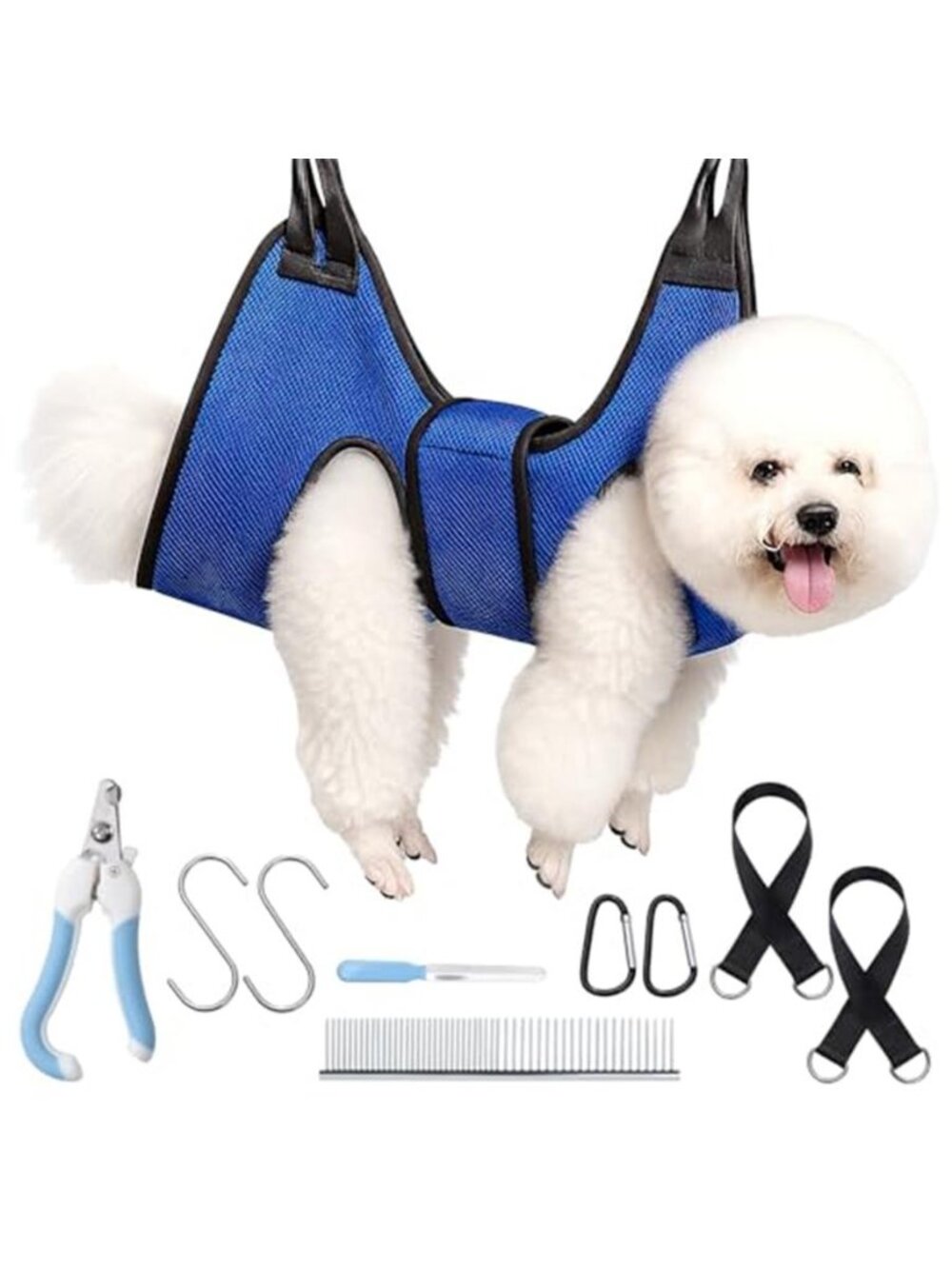 Dog Grooming Hammock Kit for Nail Trimming Small Dogs and Cats